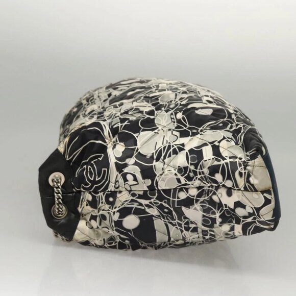 CHANEL Matelasse Chain Shoulder Bag Silk Black CC - Picture 5 of 14